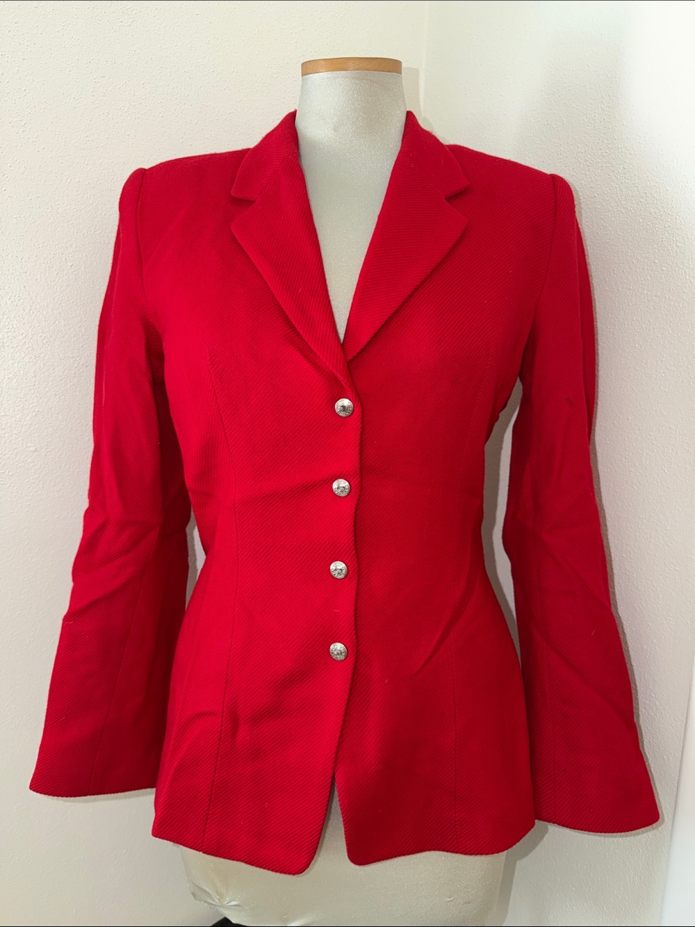 Y2K vintage Vertigo Paris red wool blend jacket blazer medium m